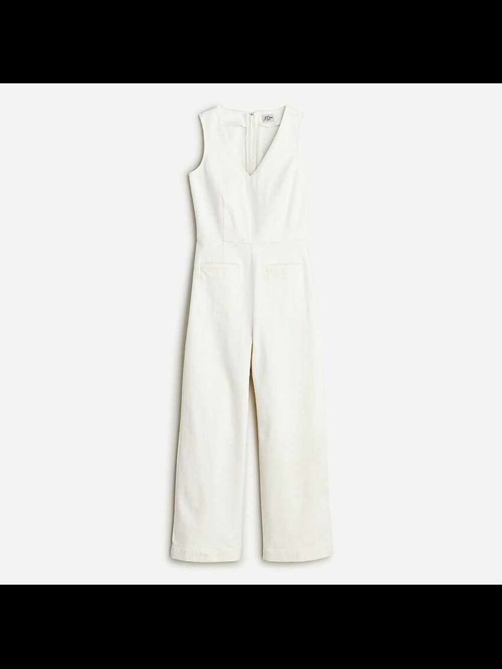 J. Crew Cream V-Neck Sleeveless Cotton Tunic